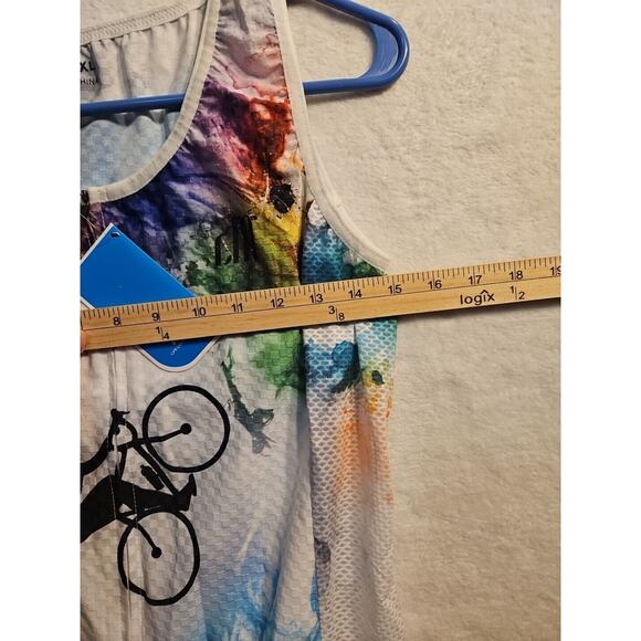 JM Tie Dye Cycling Jersey XL Unisex Mens/Women Sleeveless (3 Pockets) - Picture 4 of 8